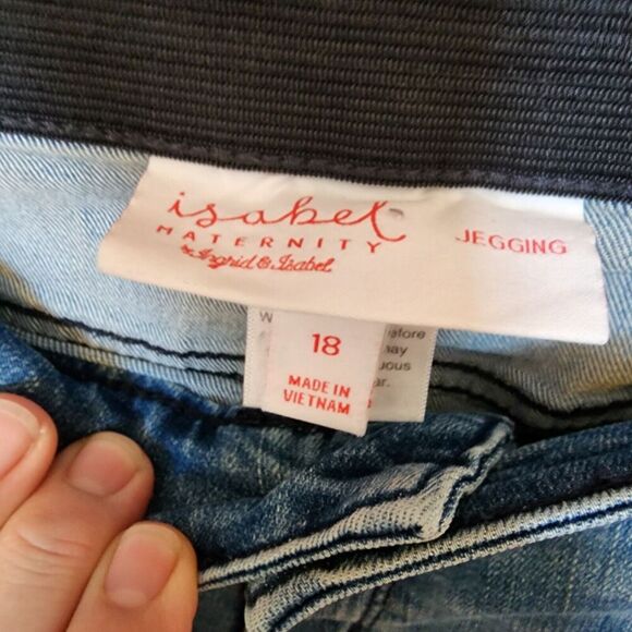 Isabel Maternity Medium Wash Maternity Inset Panel Jeggings Size 18 Jeans EUC - Picture 6 of 11